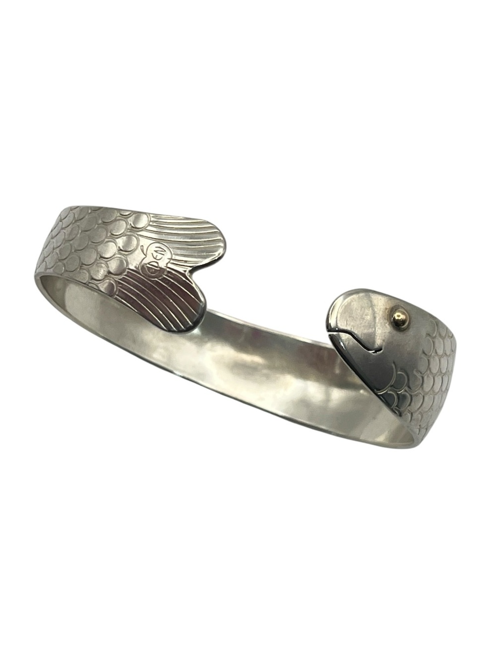 Eden Hand Arts herring cuff bracelet 14k & sterling silver Large Cape Cod